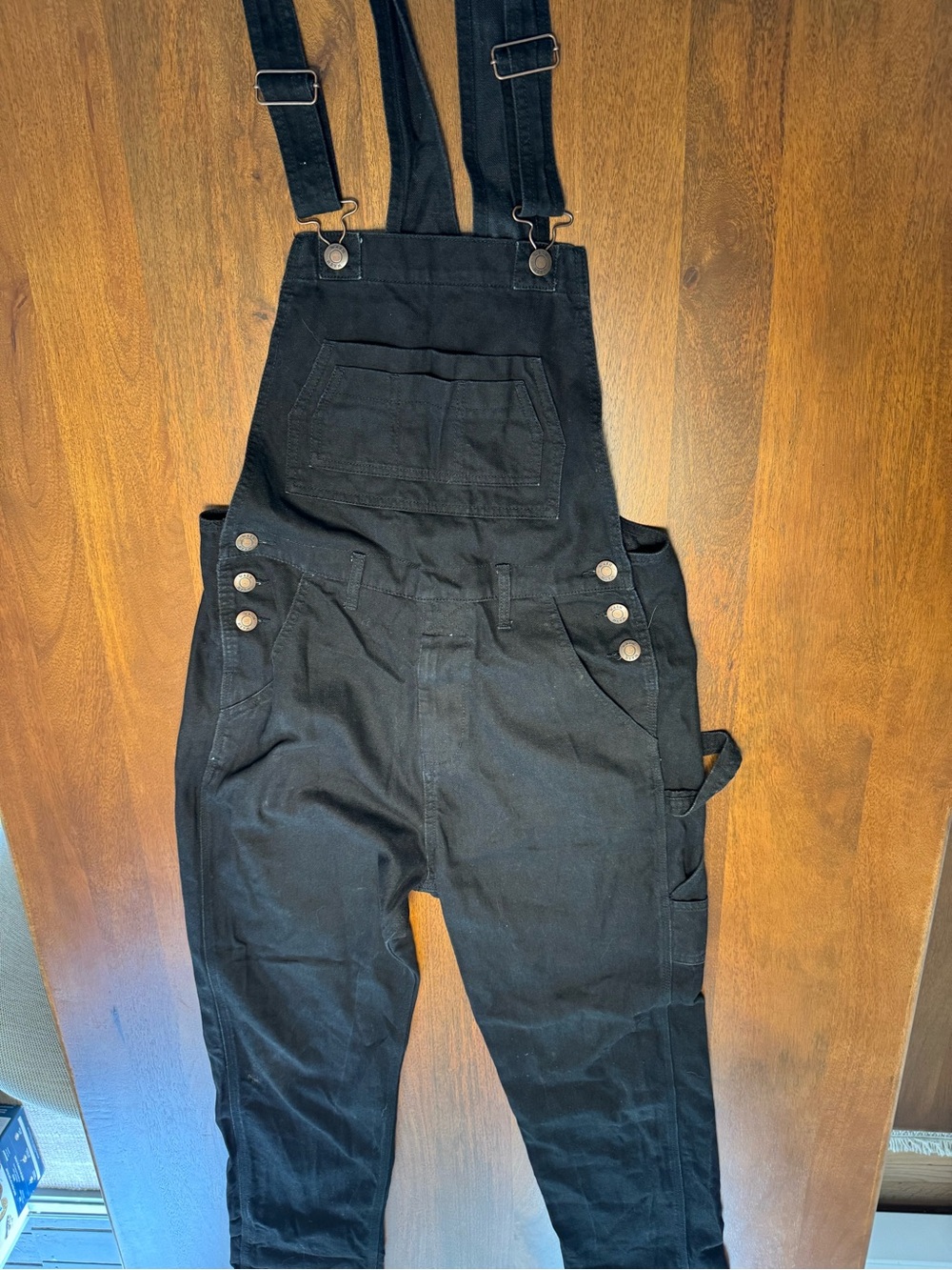 Black denim Overalls with Adjustable Straps